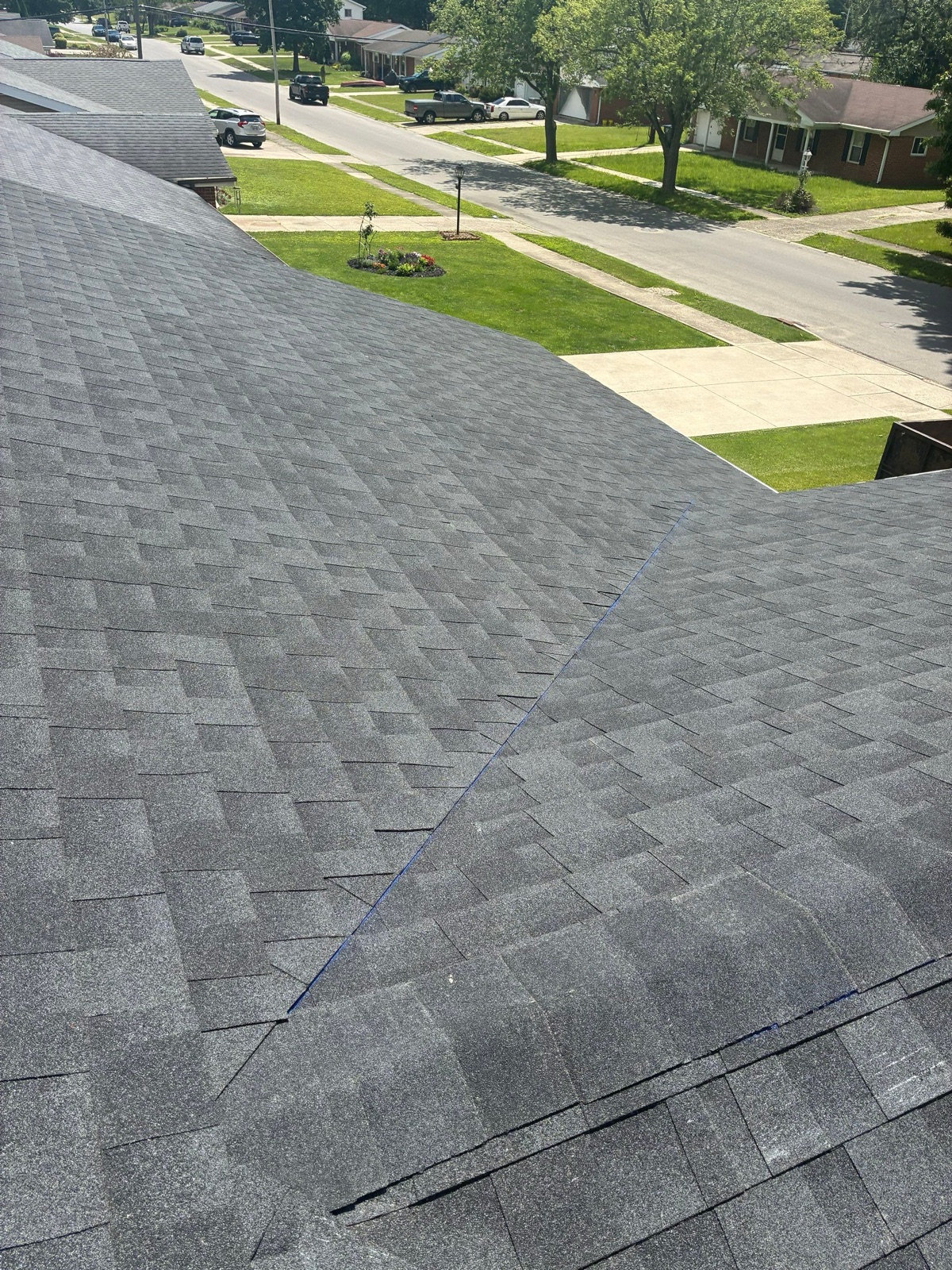 Sharp new ridge lines over the neighborhood